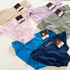 6 Pairs Womens Underwear Size M NWT Bikini Hipster Cheeky Stretch Lace Panties